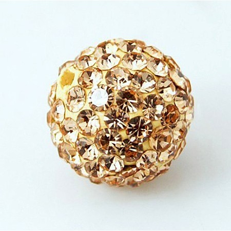 Round Grade A Pave Disco Ball Beads X-RB-H258-10MM-362-1