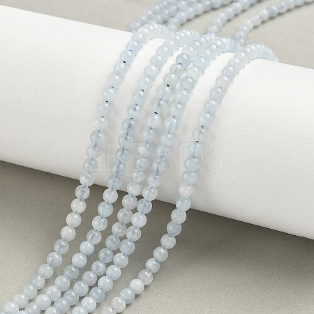 Natural Aquamarine Beads Strands G-D327-B01-4mm-1