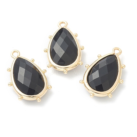 Natural Obsidian Pendants X-G-B009-02G-I-1