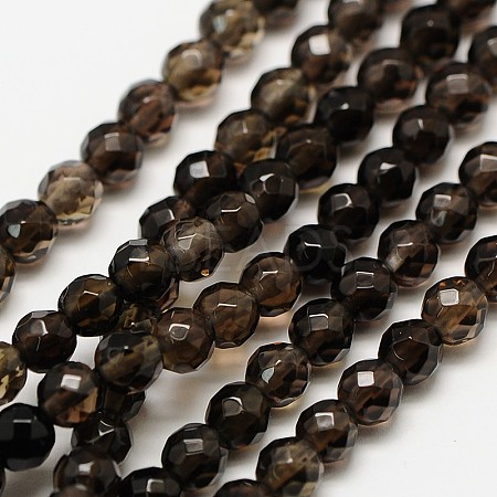 Natural Smoky Quartz Beads Strands X-G-A129-3mm-F01-1