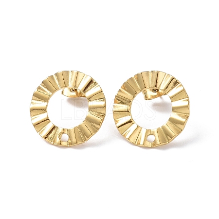 Ion Plating(IP) 304 Stainless Steel Stud Earring Finding X-EJEW-I285-21G-1