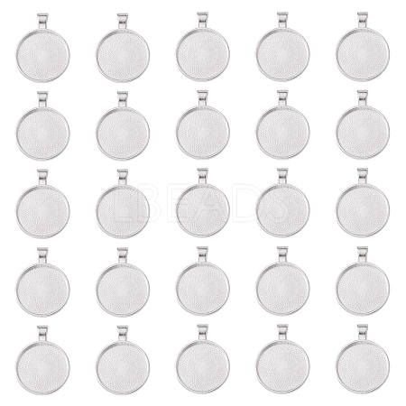 Alloy Pendant Cabochon Settings PALLOY-YW0001-69S-1