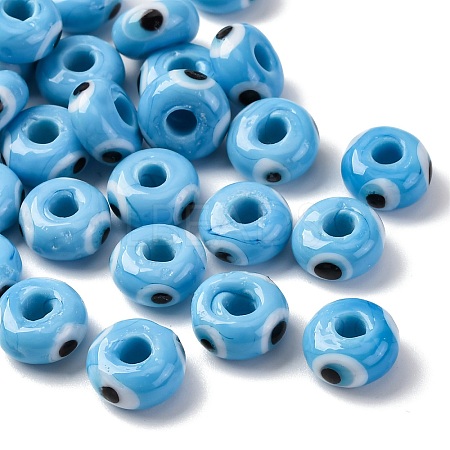 Handmade Evil Eye Lampwork Beads LAMP-F021-01-01-1
