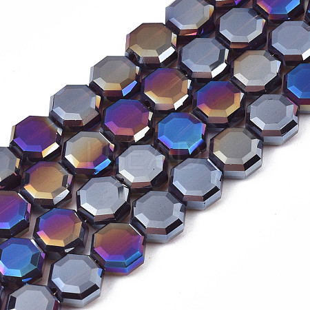 Electroplate Glass Beads Strands EGLA-N002-27-G02-1