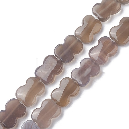 Natural Grey Agate Beads Strands G-K359-D03-01-1