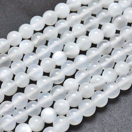 Natural White Moonstone Beads Strands G-K305-16-C-1