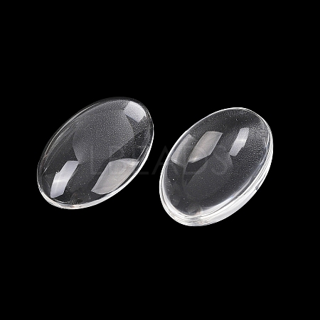 Transparent Oval Glass Cabochons X-GGLA-R022-30x20-1