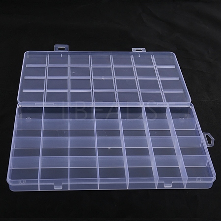 Transparent Plastic Bead Containers X1-CON-YW0001-13-1