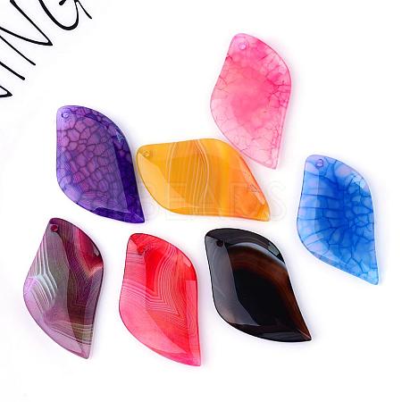 Natural Agate Pendants G-S207-M1-1