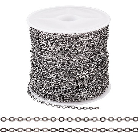 Brass Coated Iron Flat Cable Chains CH-TAC0007-02B-1
