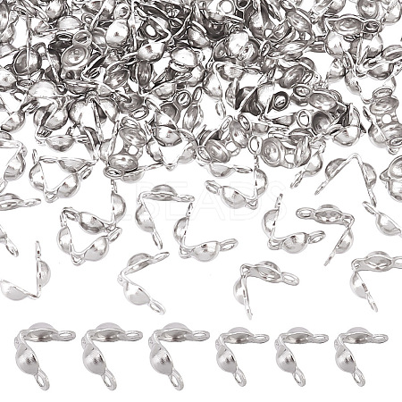 200Pcs 2 Size 304 Stainless Steel Bead Tips STAS-UN0049-85-1