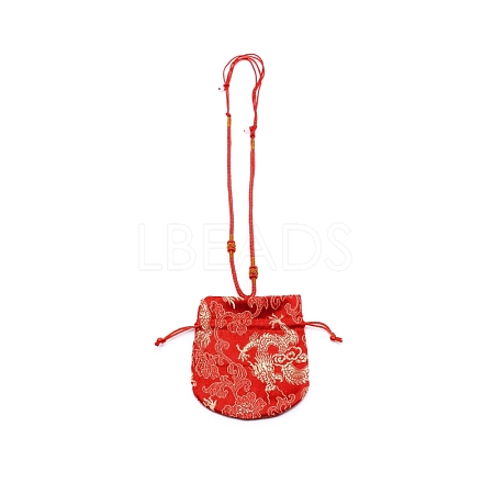 Chinese Brocade Sachet Coin Pouches ABAG-WH0038-02C-1