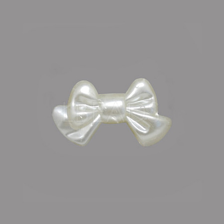 Imitation Pearl Acrylic Bowknot Cabochons X-SACR-R670-24-1