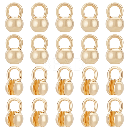 20Pcs Brass Bead Tips KK-BC0012-46-1