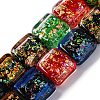 Handmade Dichroic Foil Glass Beads Strands DICH-U001-07L-1