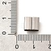 Letter Style 304 Stainless Steel Square Slide Charms STAS-L132-20G-3
