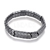 Non-magnetic Synthetic Hematite Stretch Bracelets BJEW-O179-09-1