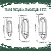 Unicraftale 3Pcs 3 Styles 304 Stainless Steel Snap Lock Clasps STAS-UN0053-39-3