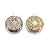 Brass Locket Pendants LS-KK-P177-01AB-2