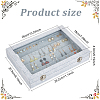 4-Slot Rectangle Velvet Earring Presentation Boxes VBOX-WH0003-20B-2