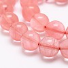 Cherry Quartz Glass Bead Strands G-G735-44-6mm-3
