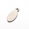 Tarnish Resistant 304 Stainless Steel Stamping Blank Tag Pendants STAS-M211-15-1