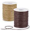 2 Rolls 2 Colors Waxed Cotton Cords YC-PH0001-52B-1