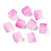 Frosted Glass Beads with Golden Glitter Powder DGLA-NH001-6mm-01H-1