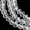 Transparent Electroplate Glass Beads Strands EGLA-A039-T6mm-B13-3