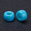 Opaque Acrylic European Large Hole Beads PL338-9-3