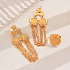 Vintage Alloy Round Tassel Earrings & Ring Sets for Women's Party Wedding KC7338-5