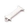 Tarnish Resistant 304 Stainless Steel Charms STAS-H112-I-P-3