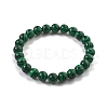 Synthetic Malachite(Dyed) Bead Stretch Bracelets BJEW-K212-B-031-4