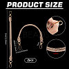 2Pcs Glass Rhinestone Rubber Cord Bag Handles FIND-PH0059-68A-2