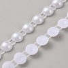 ABS Plastic Pearl Half Round Link Chains CHAC-WH20001-01A-1