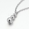 Gourd 304 Stainless Steel Pendant Necklaces and Dangle Earrings Jewelry Sets SJEW-N026-03-4