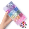 540Pcs 18 Style Spray Painted ABS Plastic Imitation Pearl Beads OACR-YW0001-35B-3