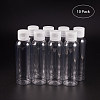 BENECREAT 120ml Transparent Plastic Flip Top Cap Bottle Sets MRMJ-BC0001-58-6