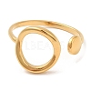 304 Stainless Steel Hollow Ring Open Cuff Rings for Women STAS-D085-04G-2