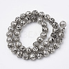 Electroplated Natural Lava Rock Beads Strands G-T098-01D-10-2