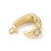 Brass Micro Pave Cubic Zirconia Donut Bails ZIRC-NH0001-02G-2