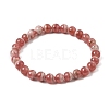 Natural Argentina Rhodonite Round Beaded Stretch Bracelets GG-CBAB07B-01-4