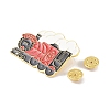 Trophy Candy Jar Train Hedgehog Golden Alloy Brooches JEWB-U003-01D-2