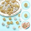 60Pcs 2 Styles Brass Rhinestone Beads KK-YW0004-26-2