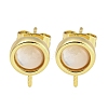 Brass with Sea Shell Stud Earring KK-Q820-05G-1