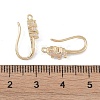 Brass Micro Pave Rectangle Cubic Zirconia Earring Hooks KK-U008-13G-3