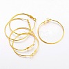 Brass Earring Findings Hoops LS-EC108-3NFG-1