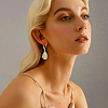 4 Pairs Teardrop Brass Leverback Earrings EJEW-HS0001-21G-6