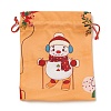 Christmas Theme Rectangle Cloth Bags with Jute Cord LS-ABAG-P008-01D-2