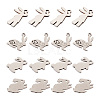 32Pcs 4 Styles 304 Stainless Steel Bunny Pendants STAS-TA0002-13P-2